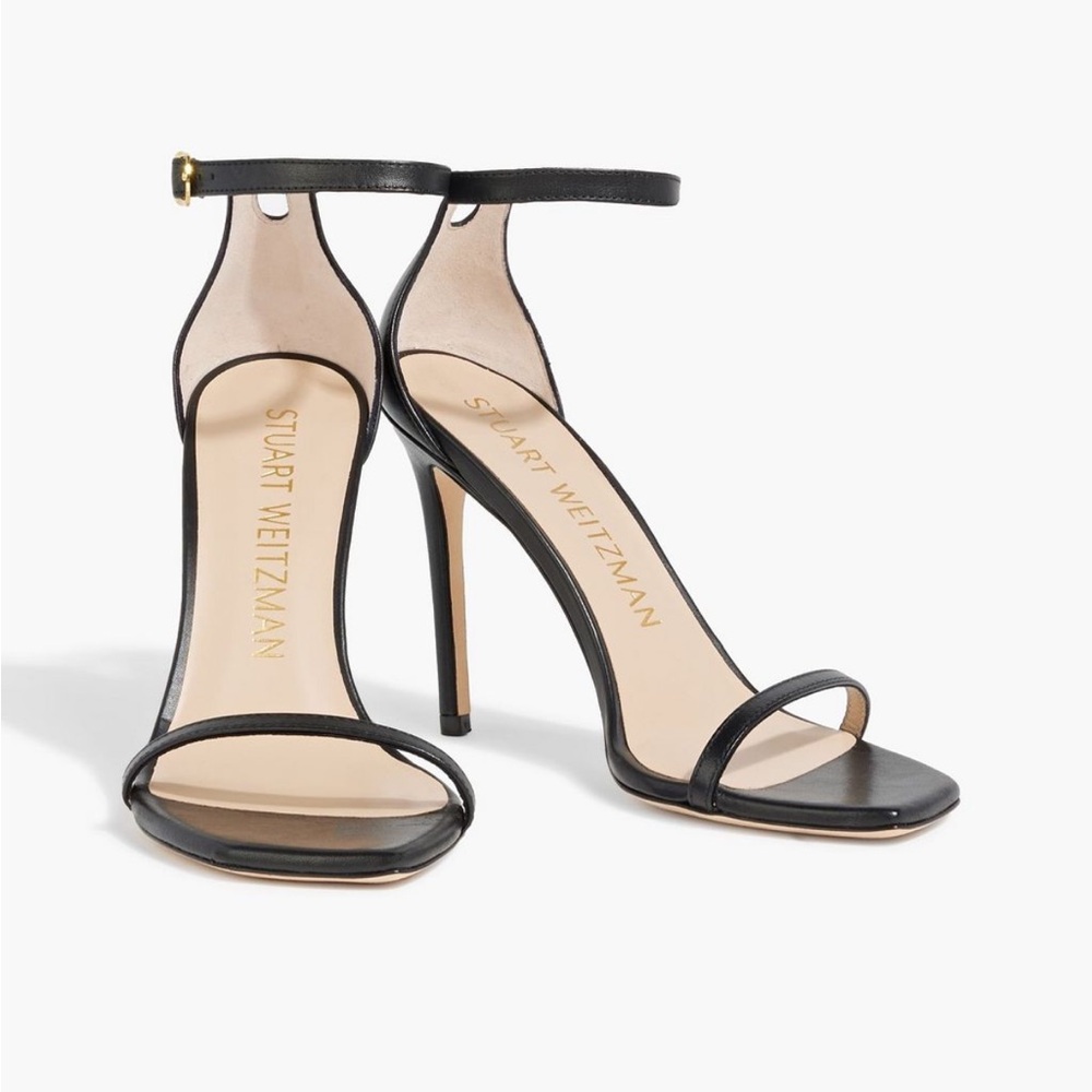 Stuart Weitzman Elegant Black Strap Heels